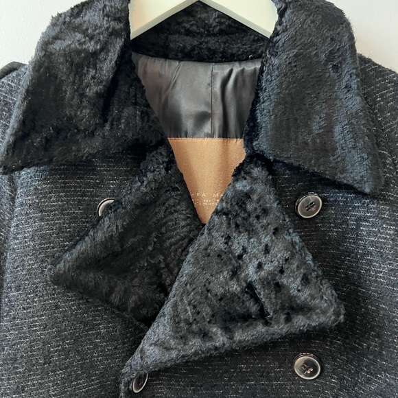 Men’s Zara belted double breasted coat size M - Picture 3 of 7